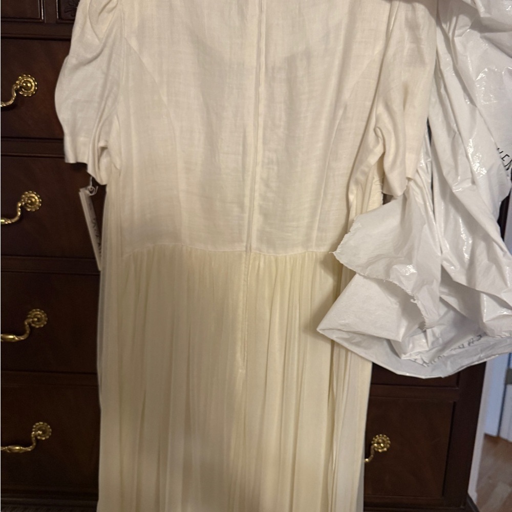 NWT Elegant Cream Dress Vintage Size 10 cottagecore - Picture 3 of 5